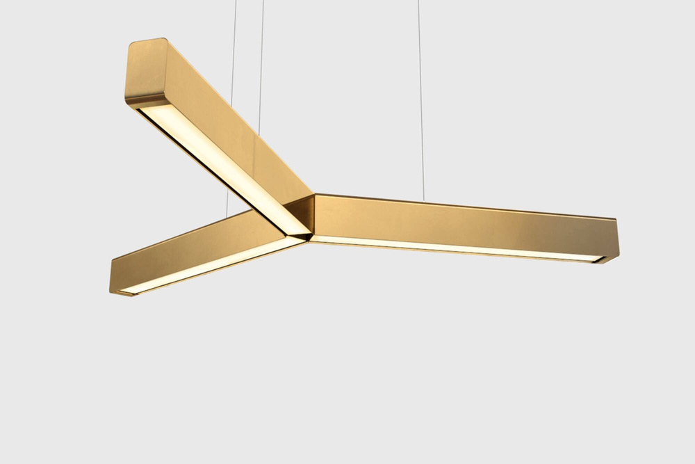 Anour :: Y-Modell Hängeleuchte, Durchmesser 80 cm, Messing poliert