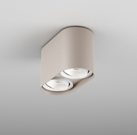 Aqform :: Lampa sufitowa / plafon Vyro x2 round move LED szer. 17,3 cm taupe