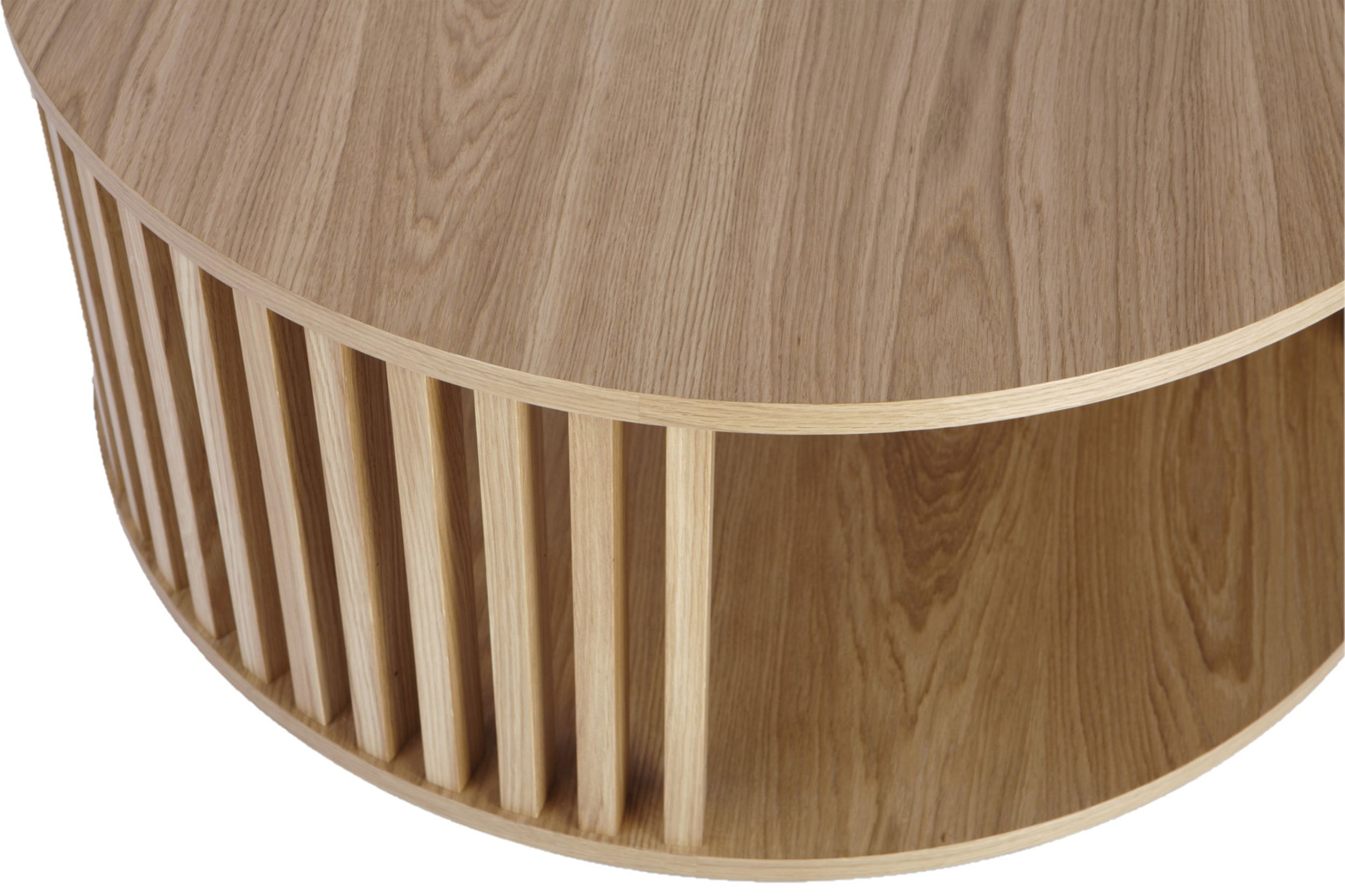 Nordifra :: Vedo 800 coffee table, diameter 80 cm, natural oak veneer