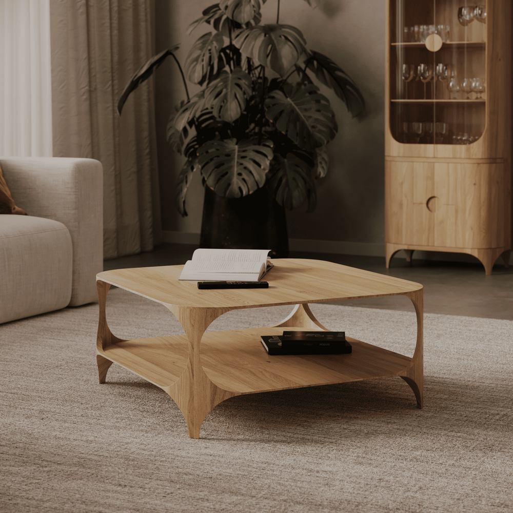 TABLE4U :: Drewniany stolik kawowy Lorenzo 80x34x80 - natural oak