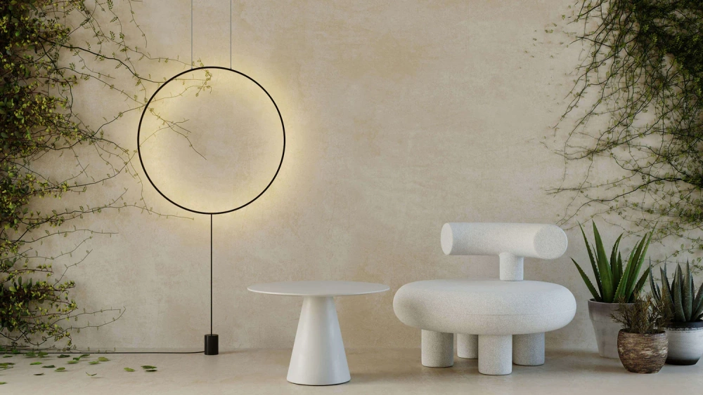 Robin :: Ramona floor lamp, diameter 80 cm, black