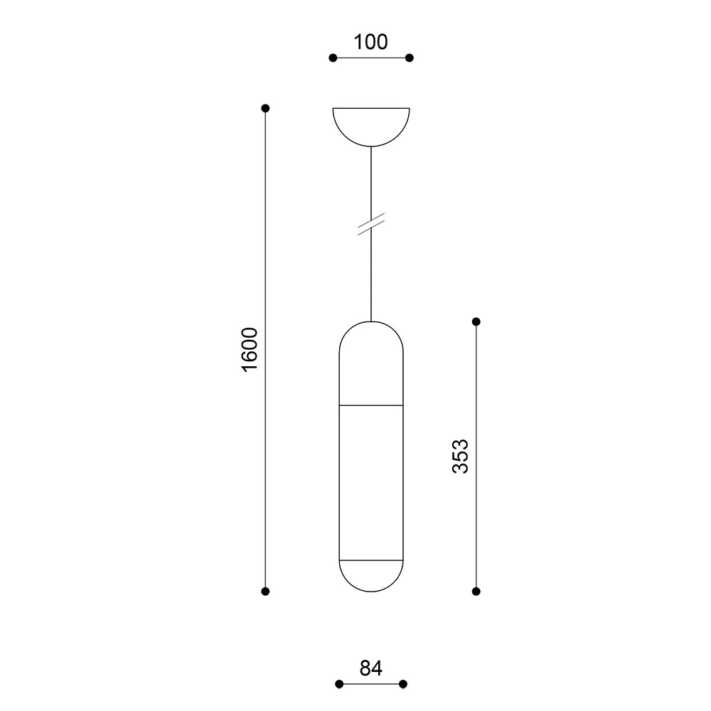 Ummo :: Funsui A S hanging lamp, white, diameter 8.4 cm