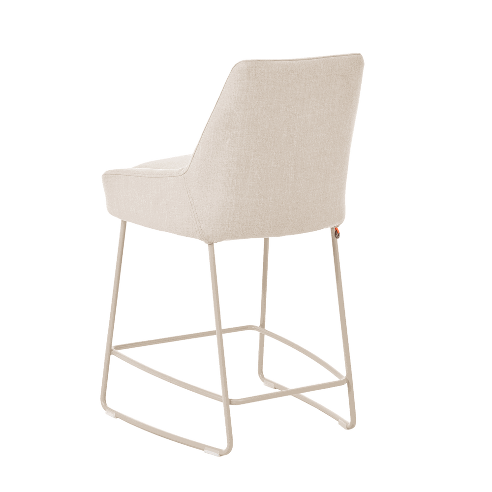 Mobitec :: Saga C11 upholstered bar stool / stool, height 96 cm, gray, metal legs