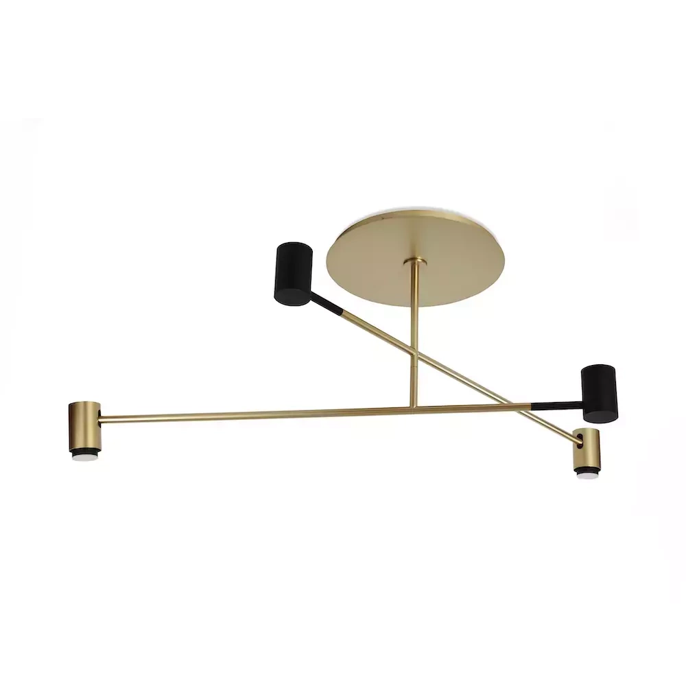 Contardi :: Melanocetus Pl Double ceiling lamp, width 170 cm, gold and black
