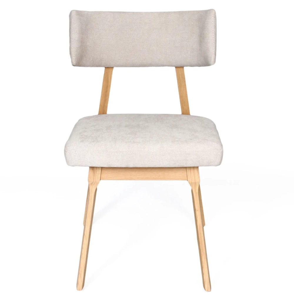 Claudie :: Chloe upholstered chair, wooden legs, color to choose, width 48 cm