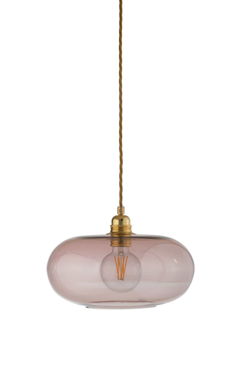 Ebb & Flow :: Hängelampe aus Glas Horizon obsydian 36 cm transparent