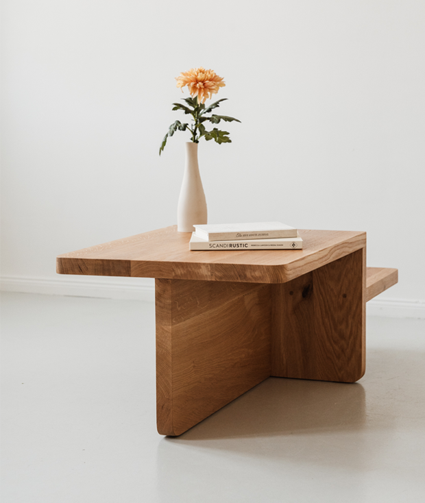 Hoom :: Duo Couchtisch aus Eiche, Breite 100 cm