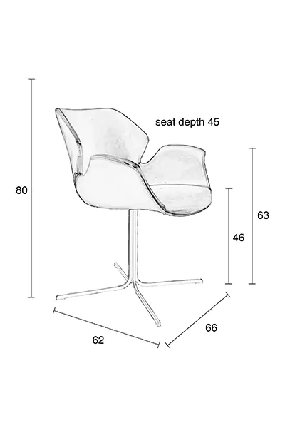Zuiver :: Upholstered chair Nikki brown