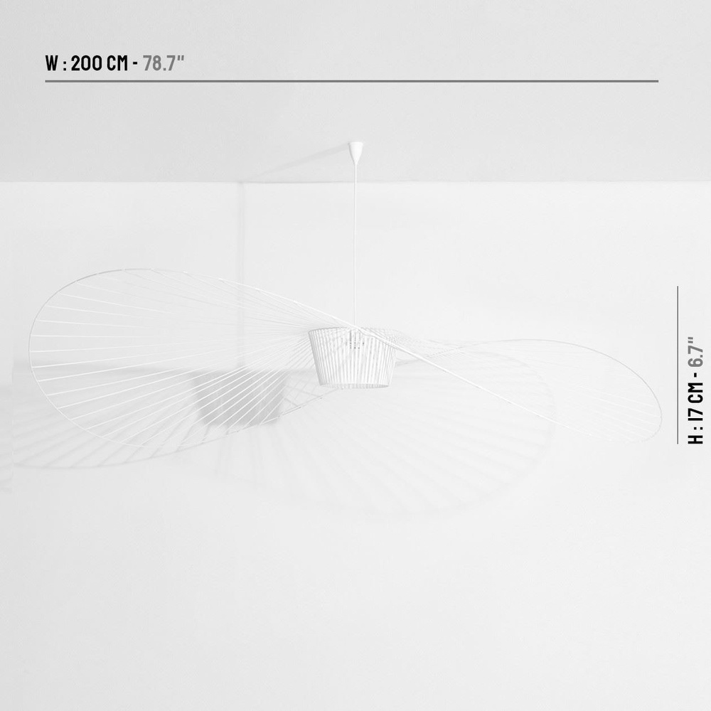 Petite Friture :: Hängelampe aus Metall Vertigo Durchmesser 200 cm weiß