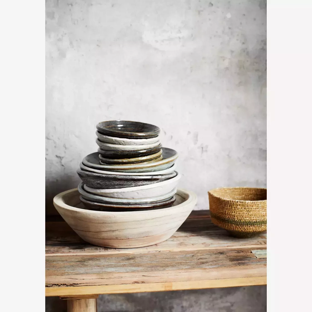 Madam Stoltz :: Set of 3 stoneware bowls dia. 19 cm