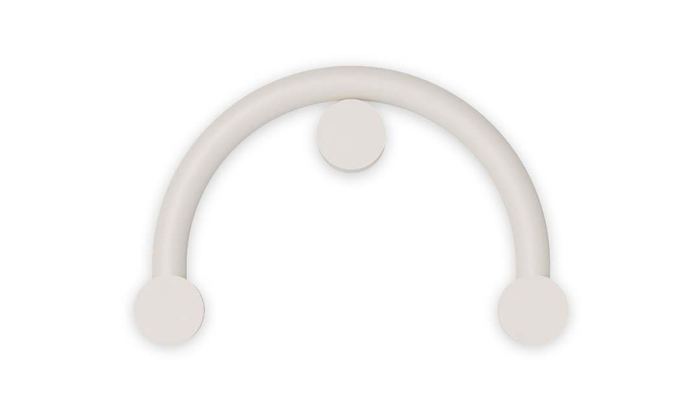 Robin :: Rigoberta Indirect Curved white wall lamp, width 50 cm