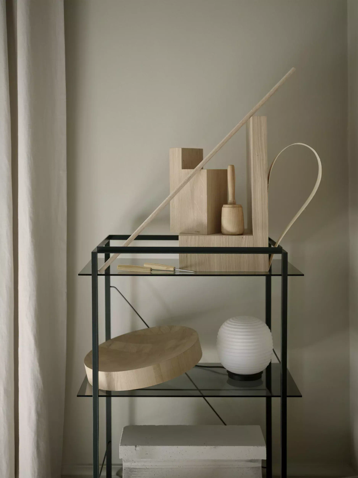 New Works :: Table lamp Lantern Globe white H: 22 cm