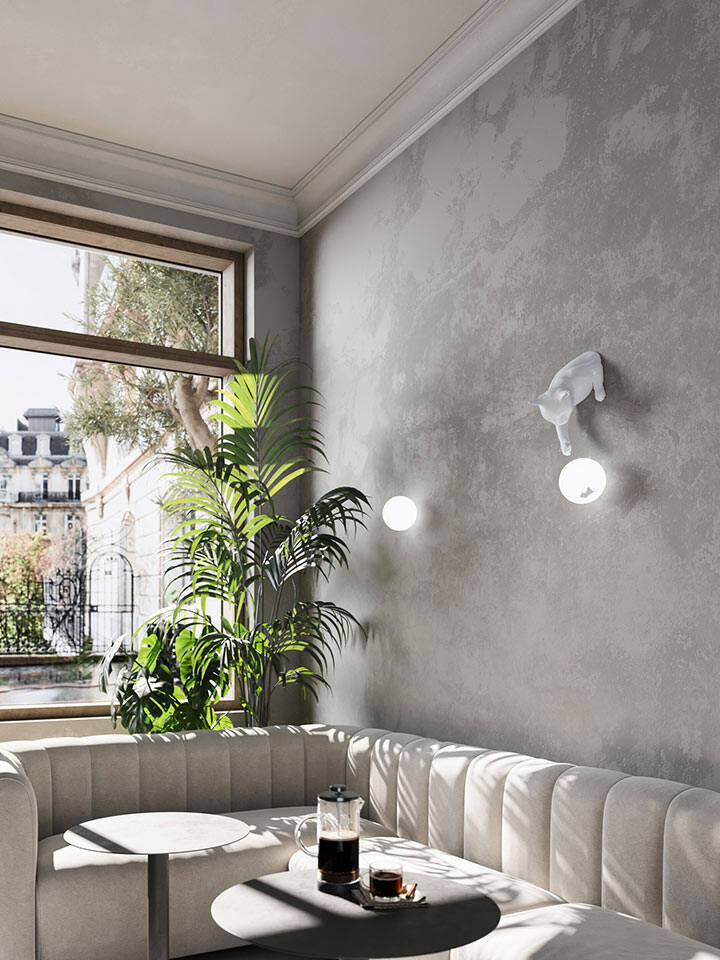 Karman :: Maoo wall lamp / sconce, height 36 cm, white