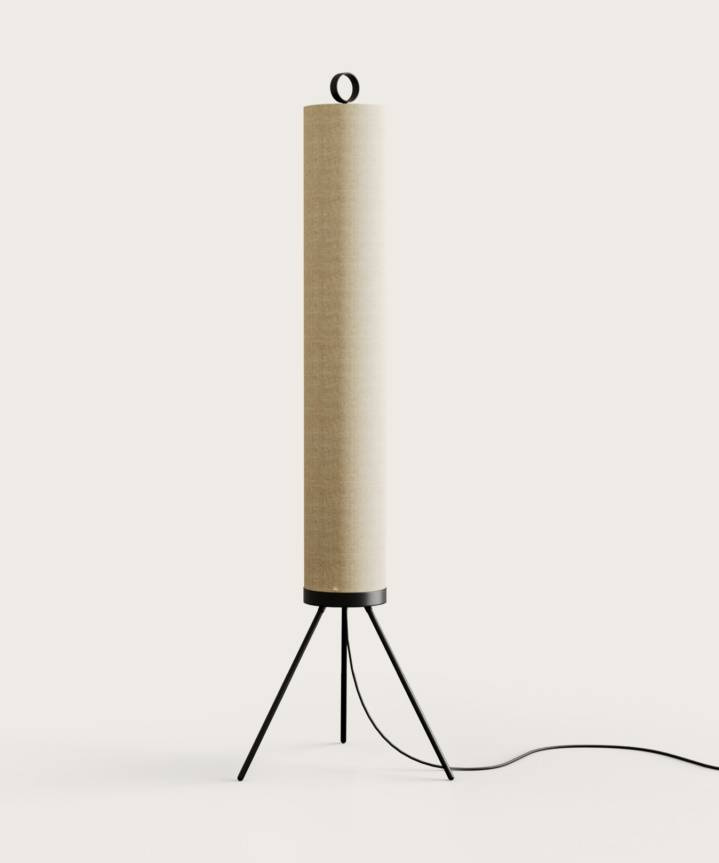 Aromas :: Nooi floor lamp with linen shade, height 137 cm, beige