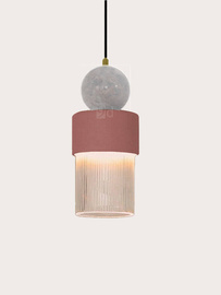 Aromas :: Glamm pendant lamp, diameter 12 cm, white marble / terracotta ceramics