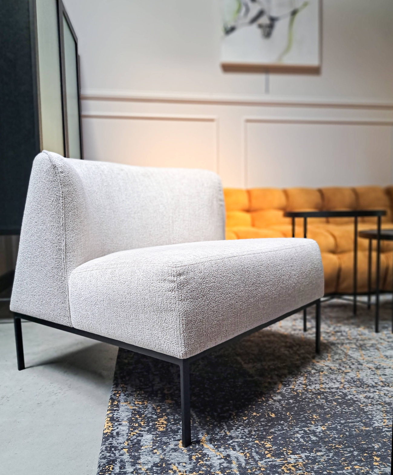 Nordic Line :: Upholstered armchair Brooks grey 71x62x77