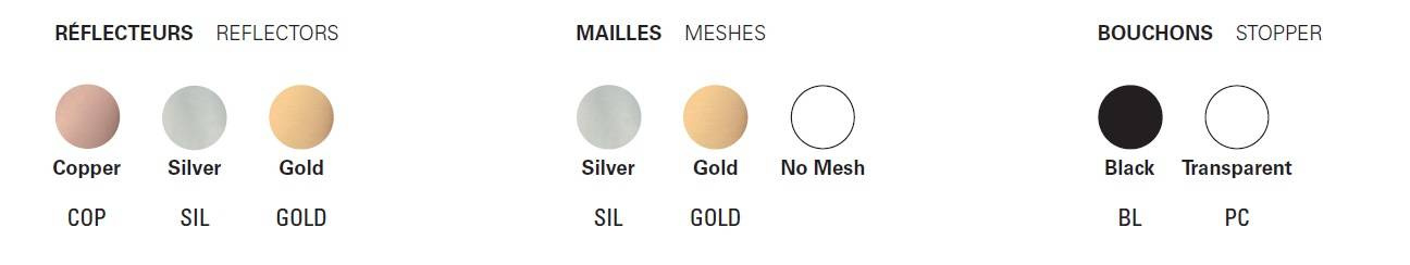 DCW:: In The Tube 100-500 goldene Wandleuchte, Breite 52 cm