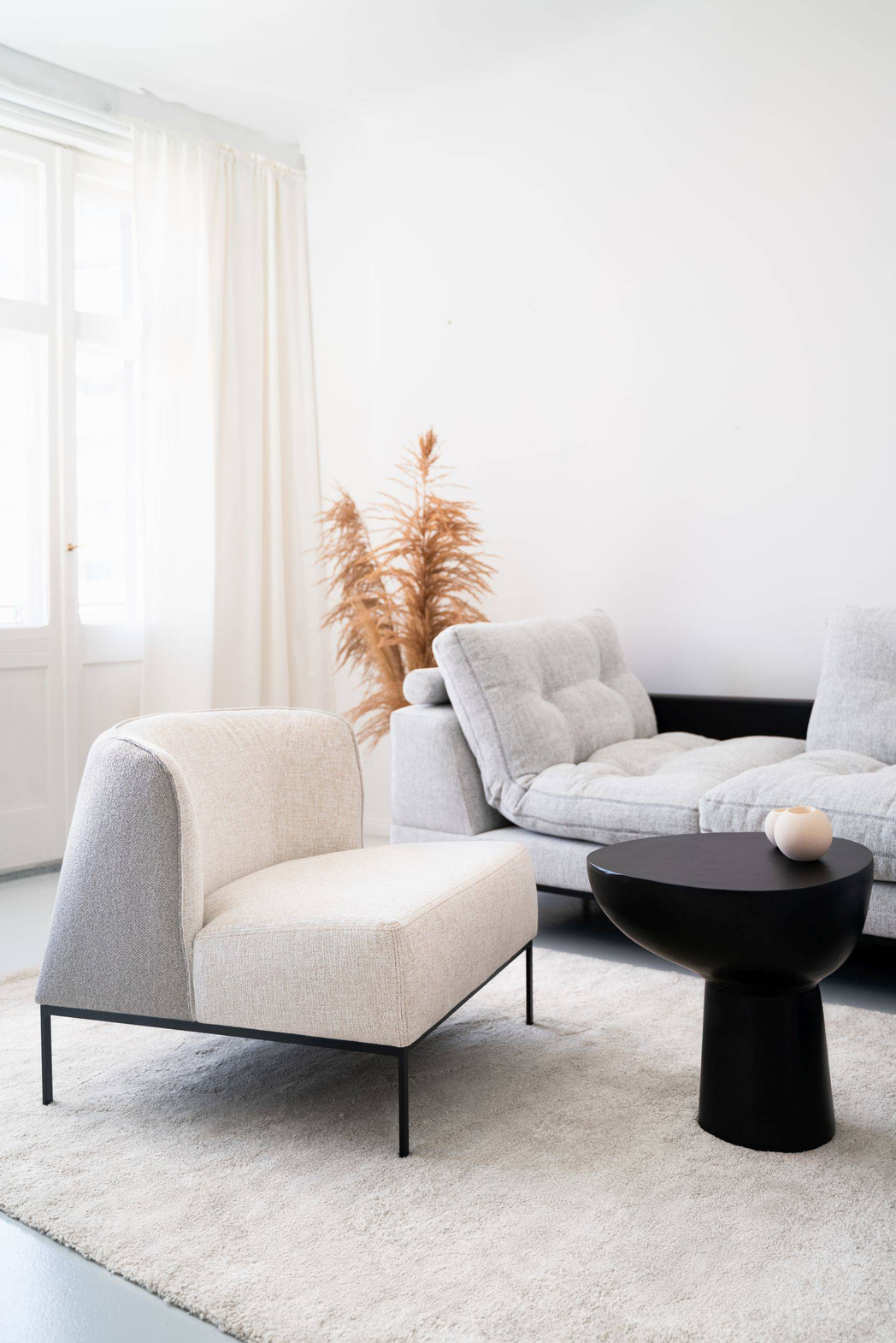 Nordic Line :: Upholstered armchair Brooks grey 71x62x77