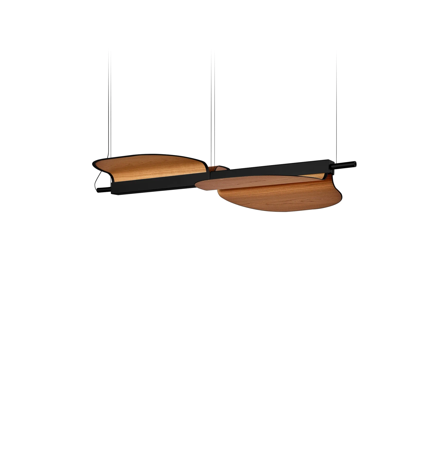 LZF :: Omma 2 Leaves hanging lamp, natural brown veneer