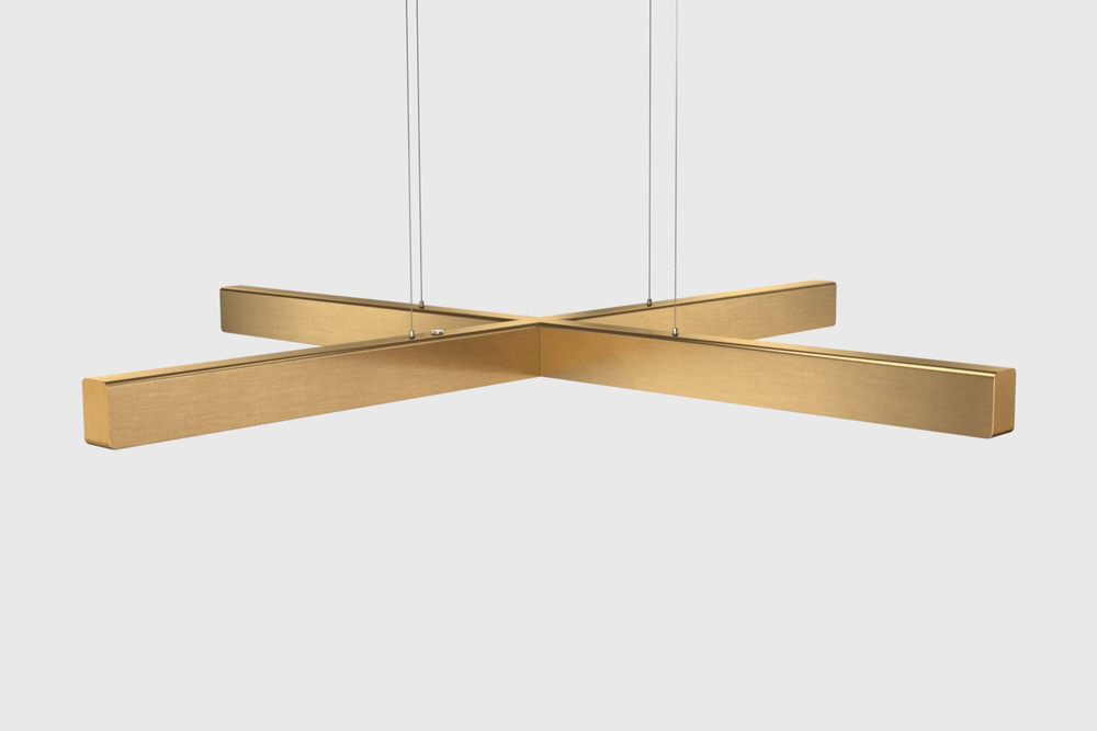 Anour :: X-Model hanging lamp, diameter 100 cm, brushed brass