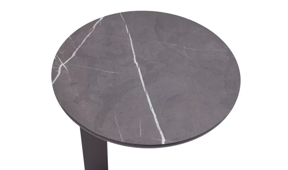 NORDIFRA :: Coffee table Oden 300 black marble dia. 30 cm