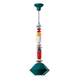 Ferroluce :: Lampa wisząca Lariat zielona 87cm