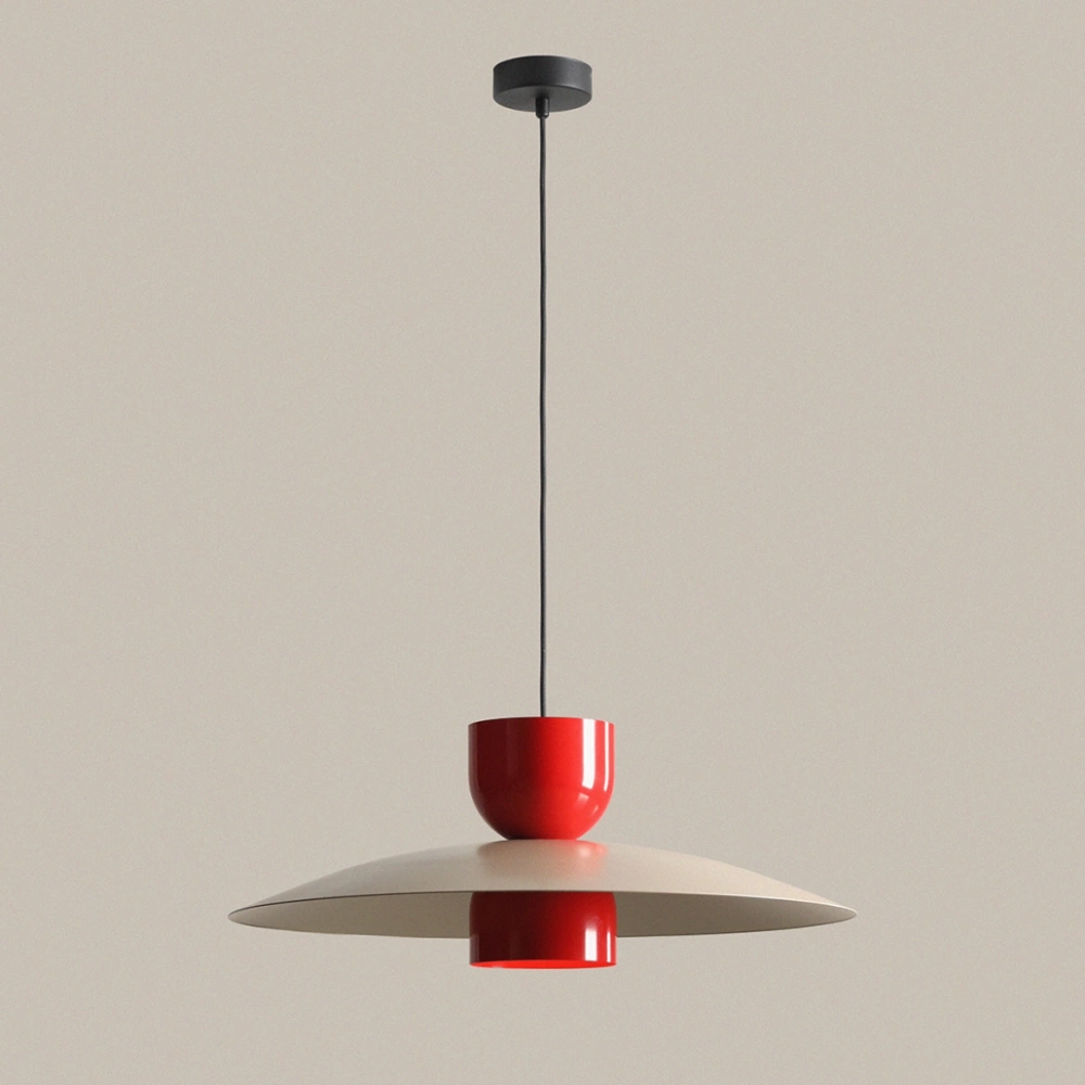 Artera :: Lampa sufitowa Nutta Beige/Red duża Chilli śr. 65 cm
