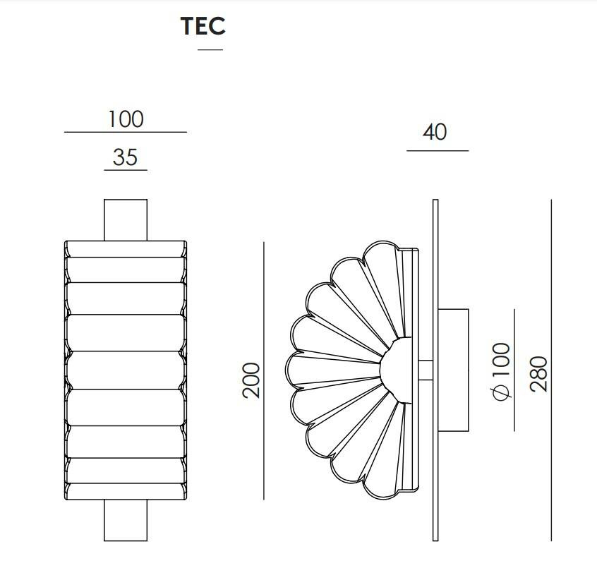 Aromas :: Gina wall lamp / sconce, height 20 cm, gold