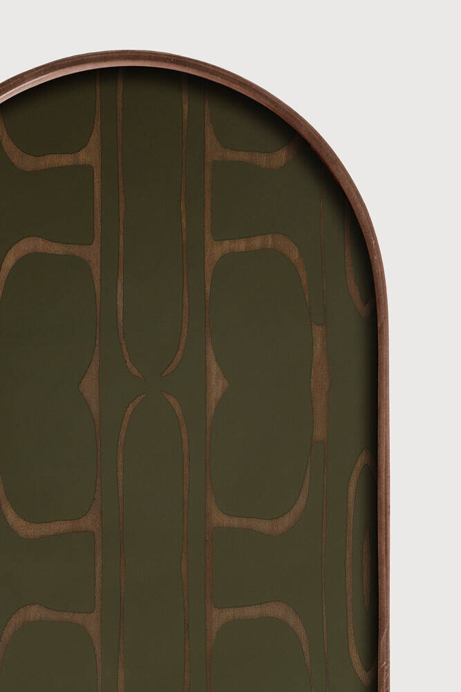 Ethnicraft :: Second Nature decorative tray, oval, width 71 cm, size M, dark green