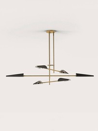 Aromas :: Bion hanging lamp 6, width 89 cm, gold and black
