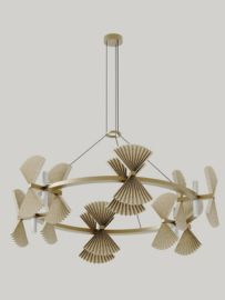 Aromas :: Lampa wisząca / żyrandol Hita 6 śr. 90 cm złoty metal