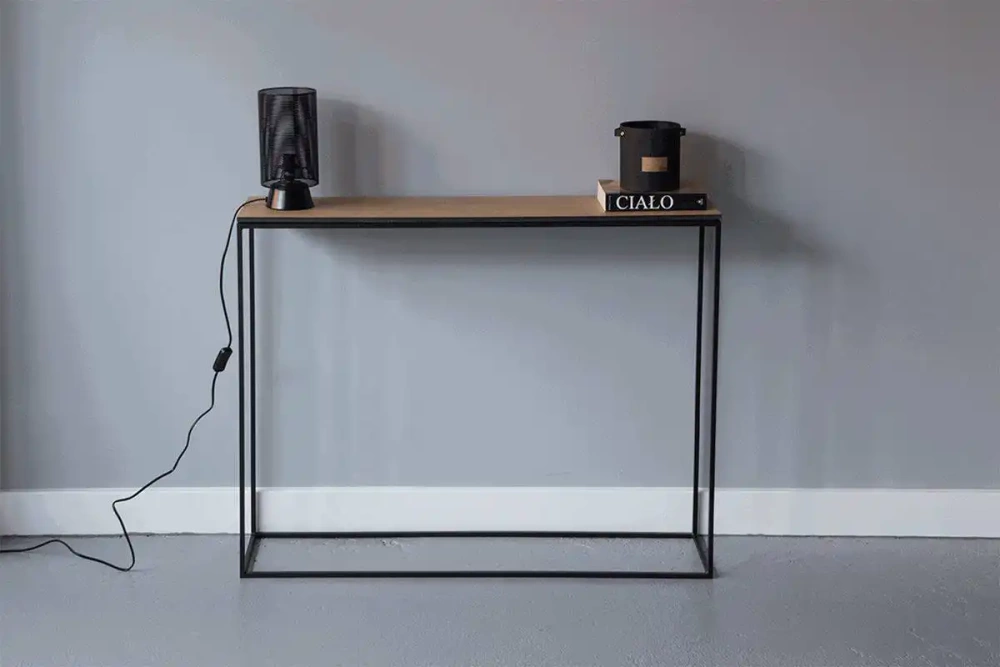 Nordifra :: Konsole aus Metall Stam 220 Amerikanische Walnuss Größe xl schwarz