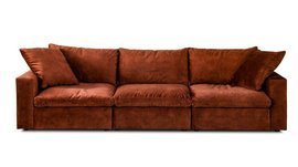 Nordic Line :: Sofa tapicerowana Lazy pomarańczowa 320x88x113 cm