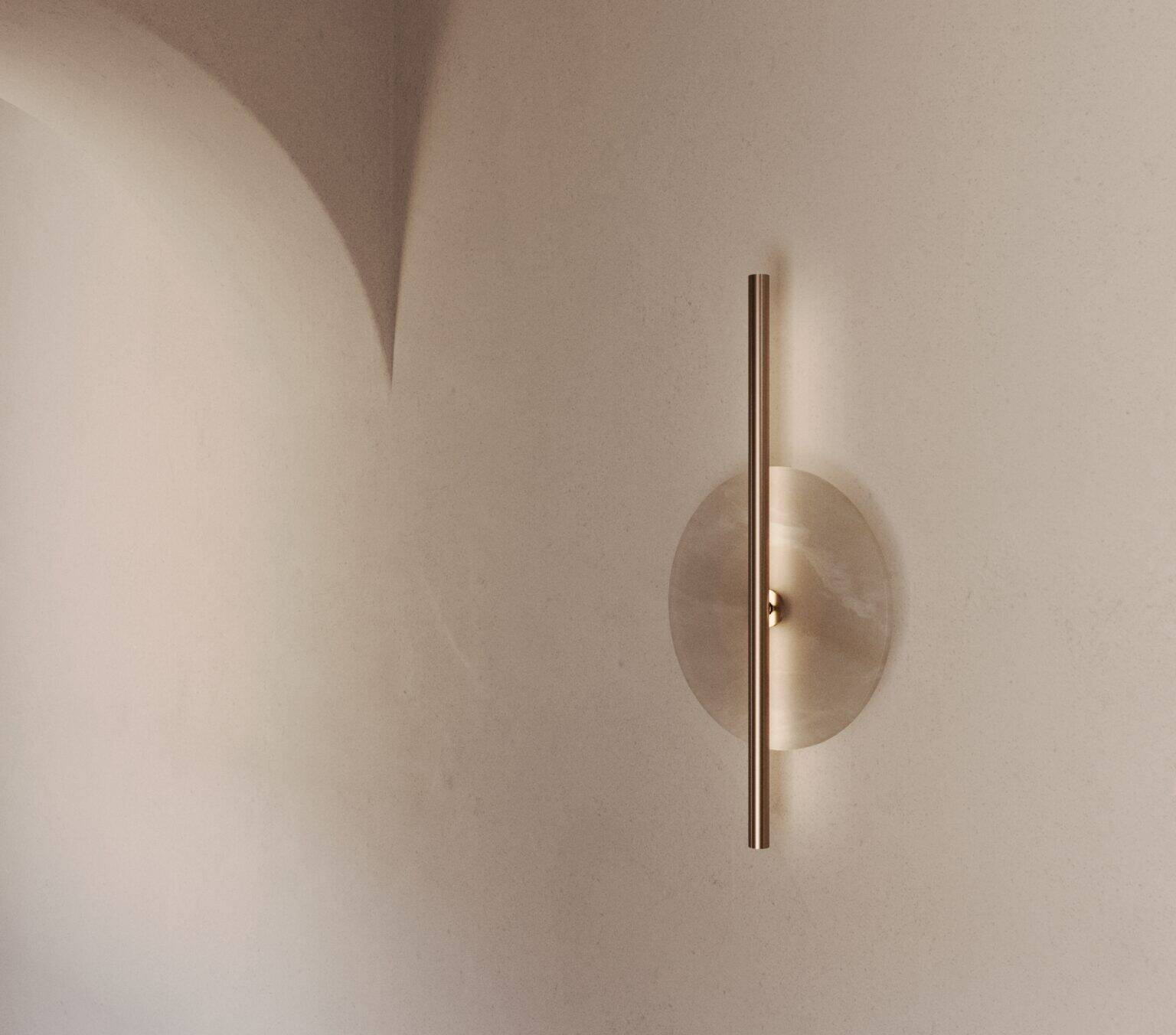 Aromas :: Point Wandleuchte / Wandleuchte, Höhe 60 cm, Alabaster / Gold