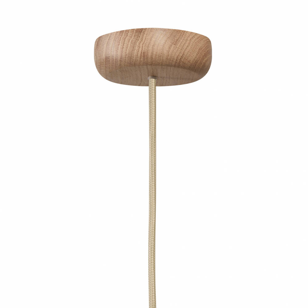 Kaspa :: Alur Wood white and oak pendant lamp, diameter 25 cm, size S