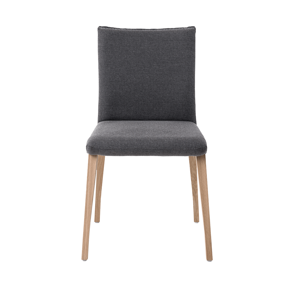 Mobitec :: Pure Deco C05 upholstered chair, gray, width 50 cm, wooden legs