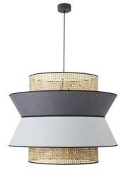 Market Set :: Hängelampe Leinwand Singapour Größe xxl Durchmesser 78 cm grau