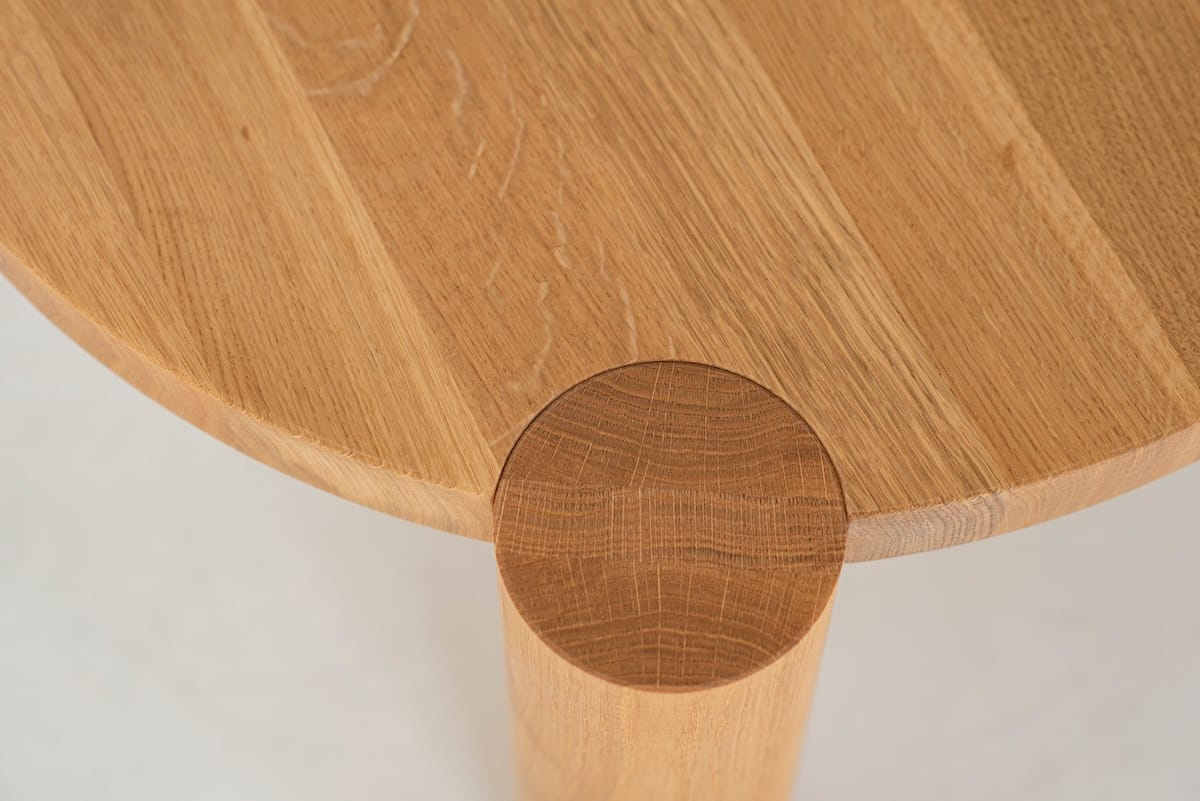 Szyszka Design :: Stolik dębowy Trika śr. 60 cm / wys. 40 cm wybarwienie naturalne