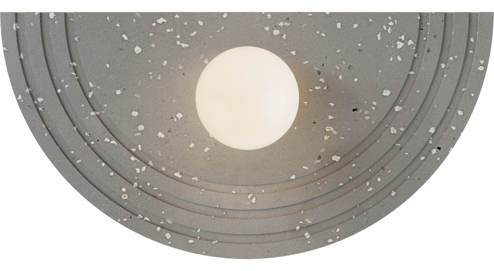 Robin :: Regina Terrazzo Wandleuchte / Wandleuchte, grau, Breite 48 cm