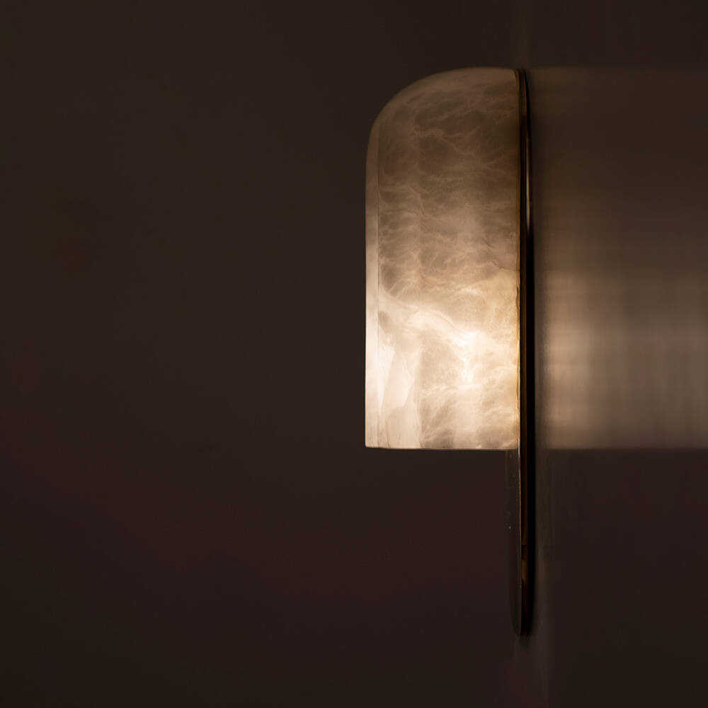 Embassy Interiors :: Urania alabaster brass wall lamp/sconce, height 23 cm
