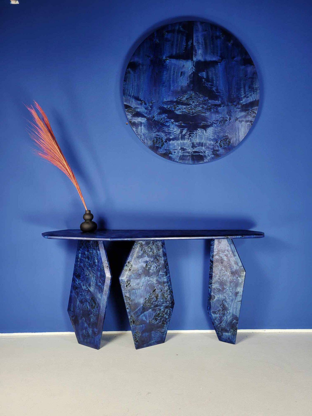 Bruni Design :: Voco sapphire blue console, width 154 cm