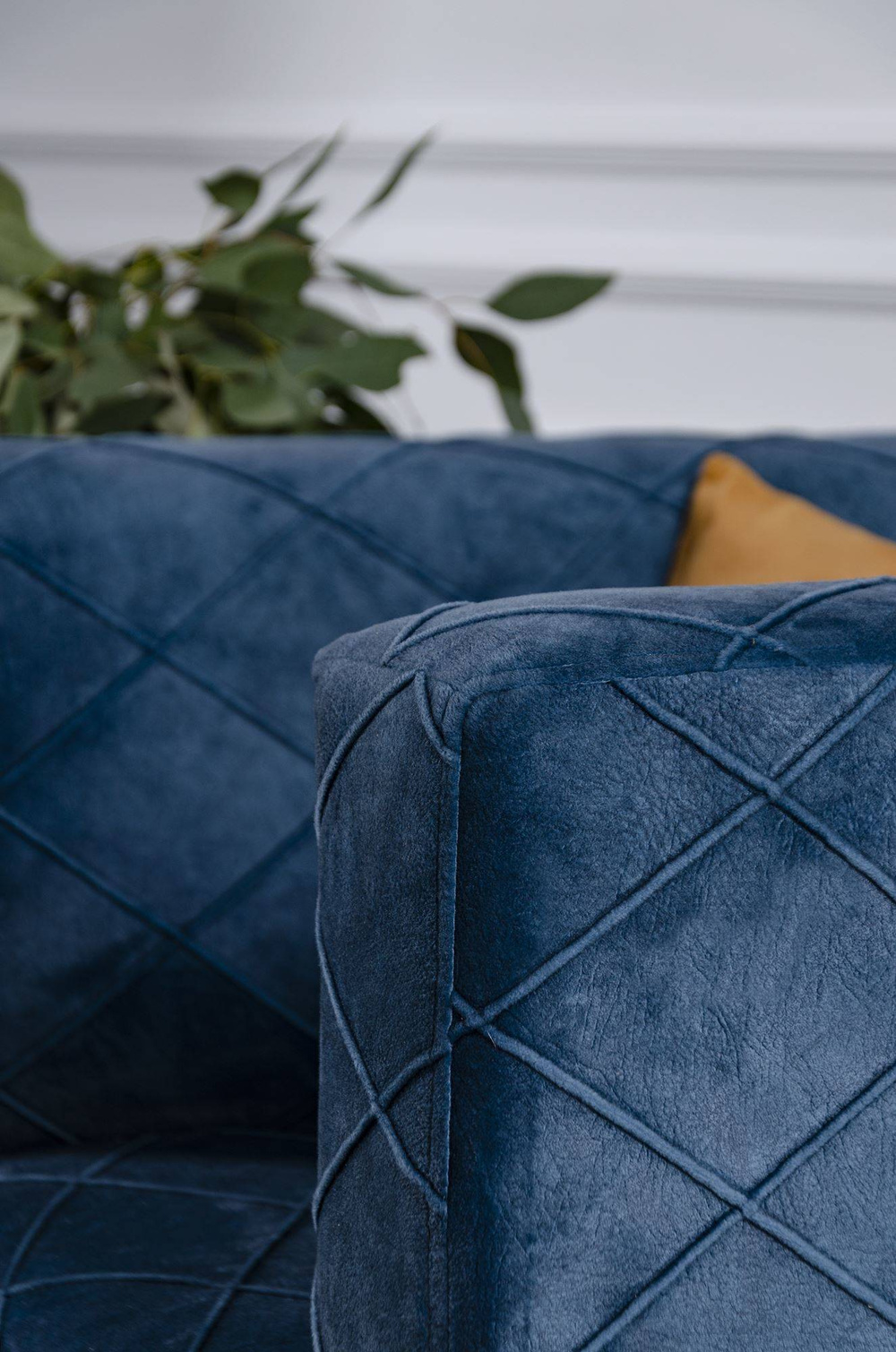 Nordic Line :: Upholstered armchair Block blue 85x76x79 cm