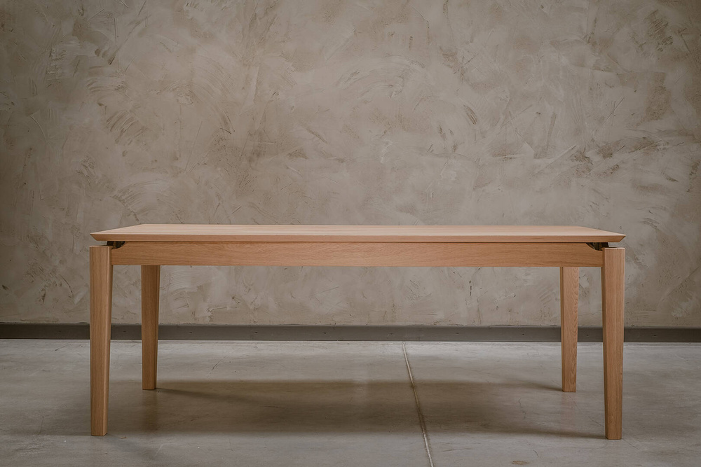 Selfia :: Chamfer oak wooden table - also available as an extendable version