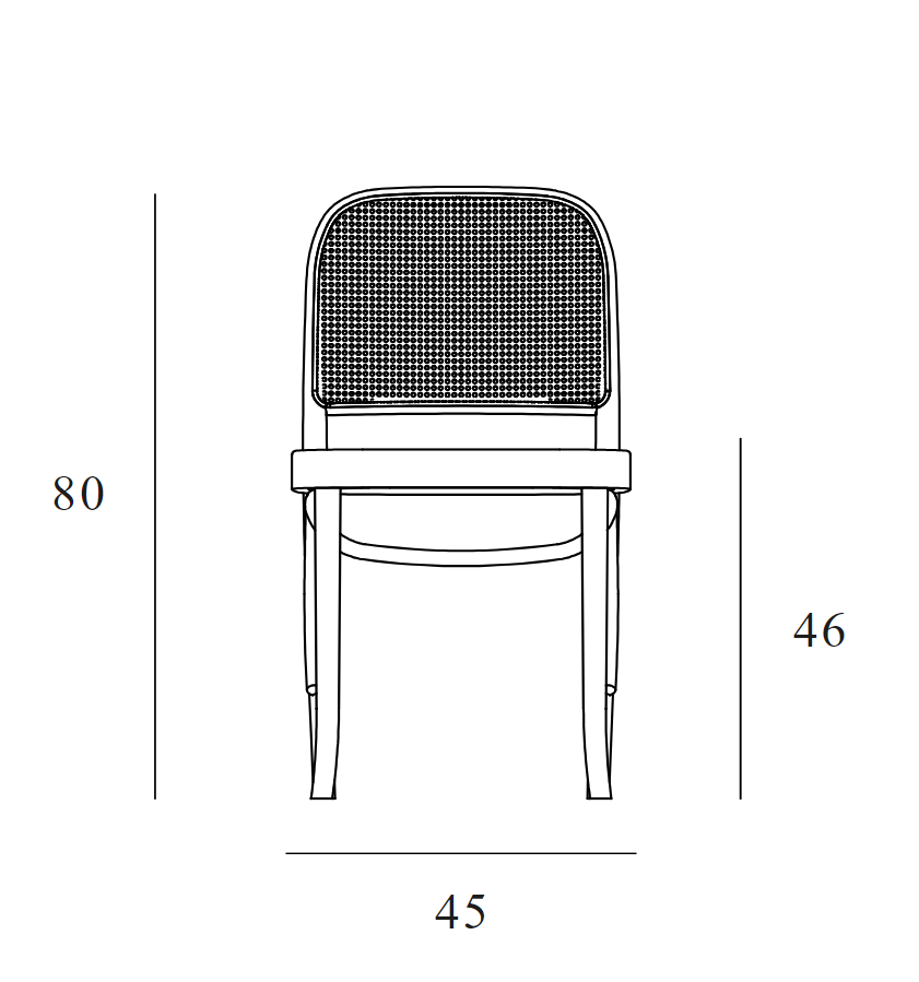 Paged :: Classic A-8136 wooden chair, width 45 cm