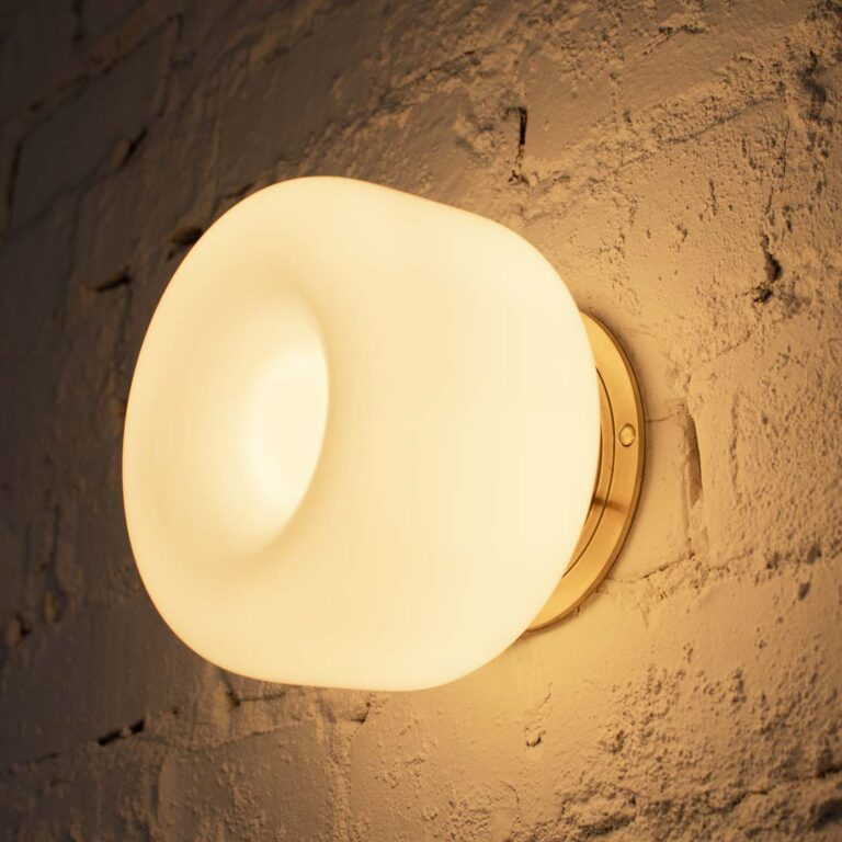 Embassy Interiors :: Buoy wall lamp / sconce, milky brass, diameter 16 cm