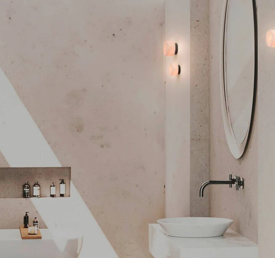 Robin :: Rock Decken-/Wandleuchte Alabaster Durchmesser 14 cm IP20 2700K