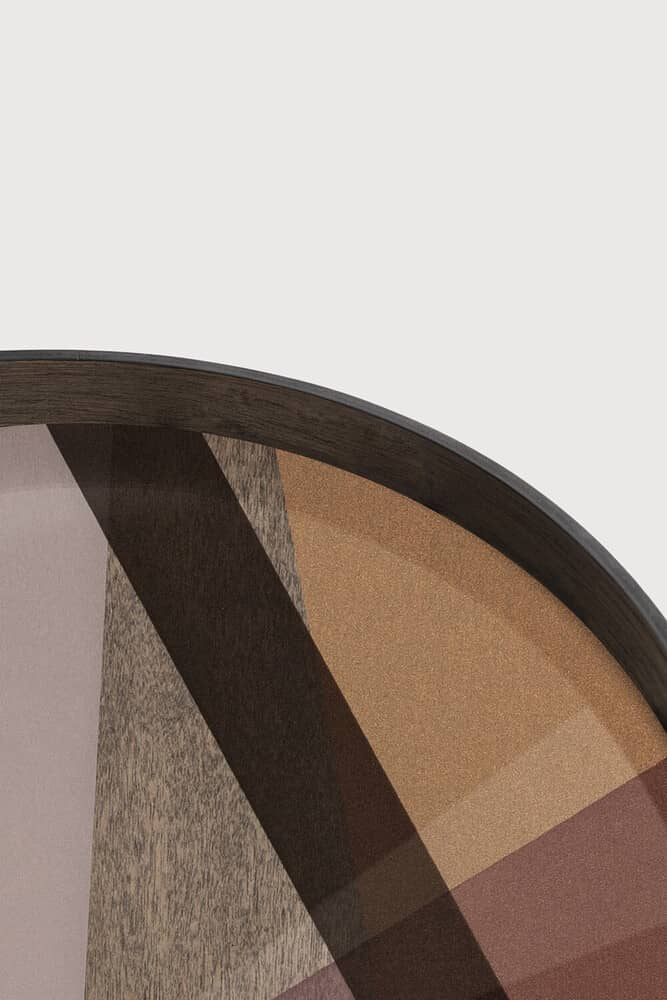 Ethnicraft :: Angle rundes Tablett, braungrau, Größe L, Durchmesser 61 cm