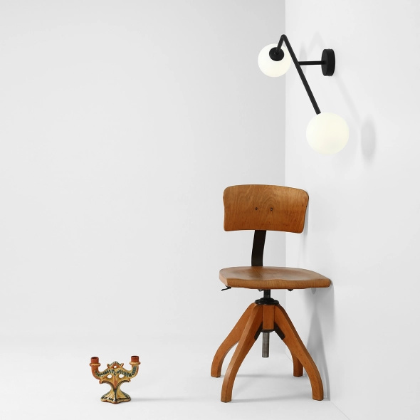 Artera :: Lampa ścienna / kinkiet Pure horizontal szer. 94 cm czarny