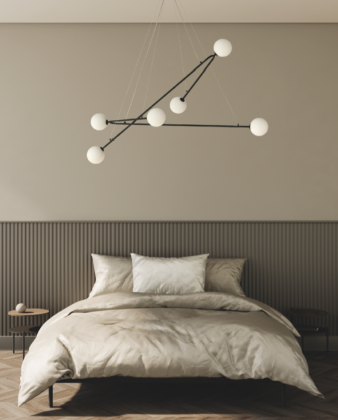 Aromas :: Lampa wisząca Endo srebrna szer. 145,3 cm