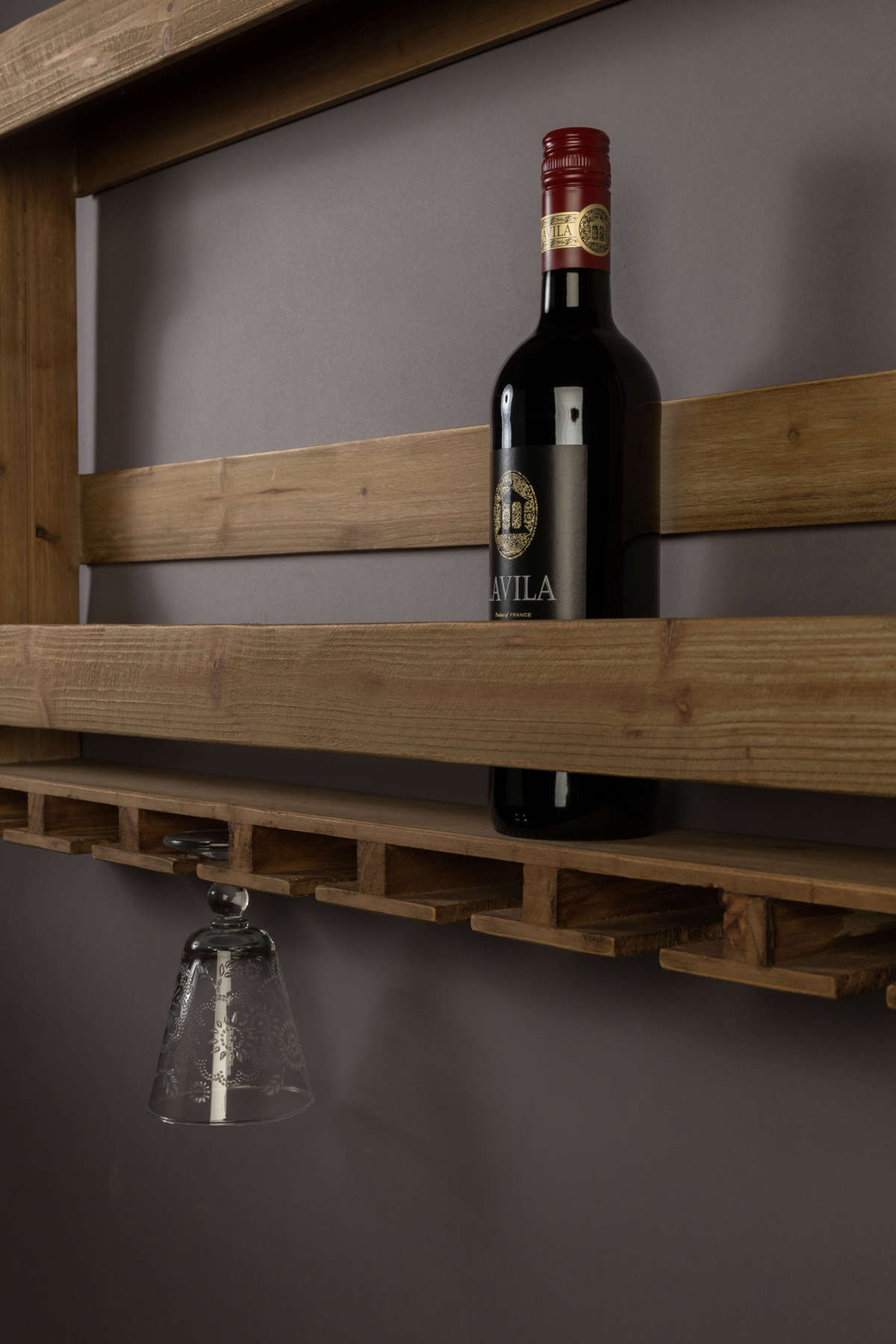 Dutchbone :: Wandregal/Schrank im Industriestil Tres, braun, Breite 80 cm